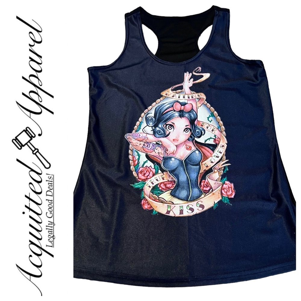 NWOT Snow White Waiting For True Loves Kiss Bad Princess Tank Top OS